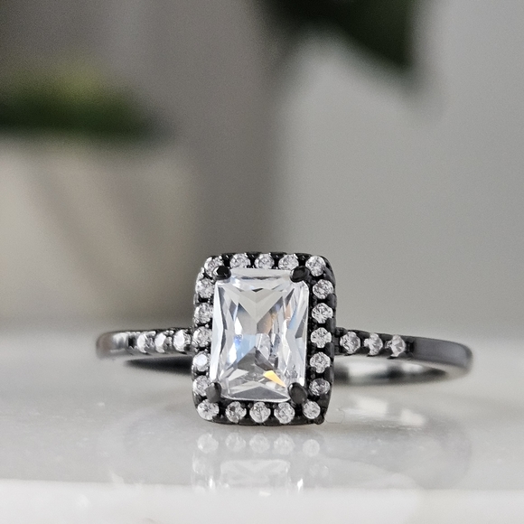 Black Gold ring, size 10, 925 Sterling Silver - Picture 4 of 6